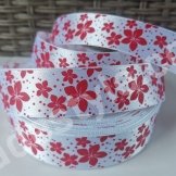 Атласна стрічка з принтом. Ширина 2,5 см