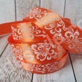 Атласна стрічка з принтом. Ширина 2,5 см