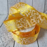 Атласна стрічка з принтом. Ширина 2,5 см